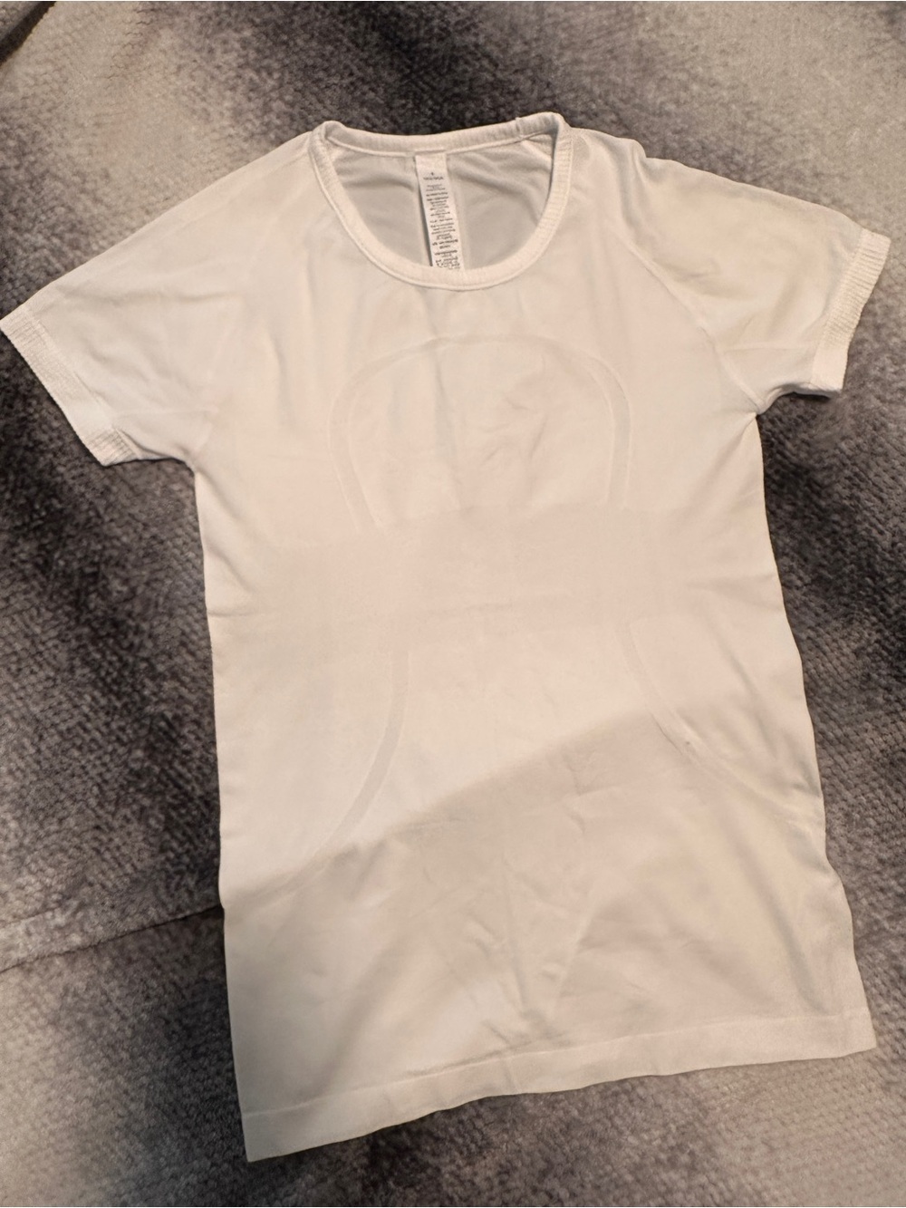lululemon athletica White Seamless Short Sleeve Tee